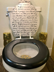 French Script Toilet Seat - So Epic Creations