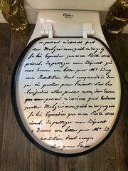 French Script Toilet Seat - So Epic Creations